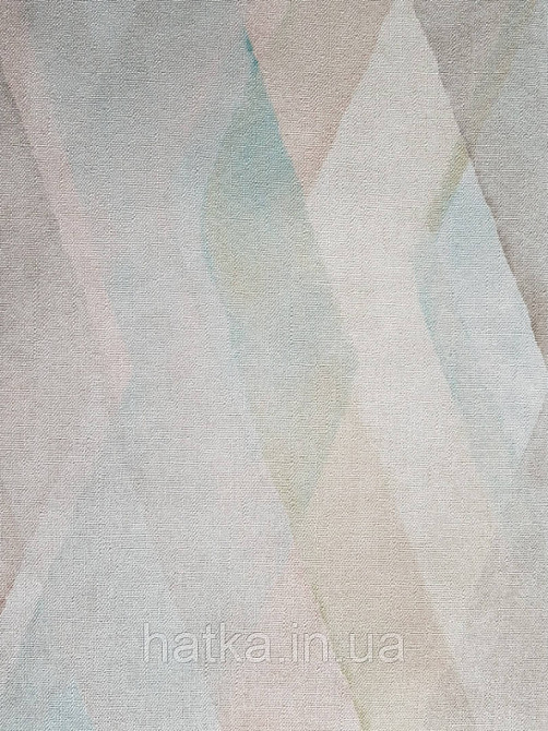 Шпалери вінілові на флізелін Marburg Shades гарячого тиснення смуги зигзаг розмиті зелені коричневі сині Київ - фото 3