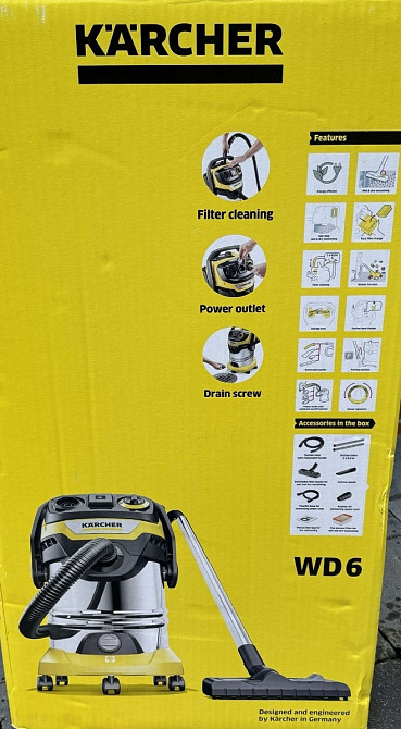 Пылесос KARCHER WD6 P S V-30/6/22/T с розеткой пилосос kercher. Харків - фото 5