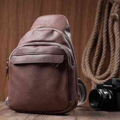 Сумка Vintage З отвором для навушників з екошкіри Коричнева (22786) Вінниця