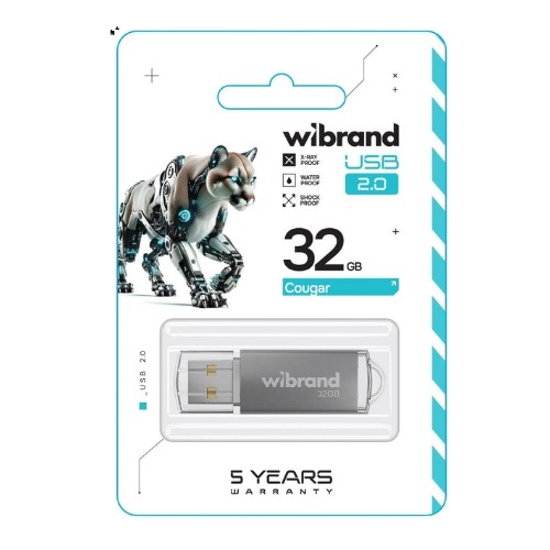 Флешка 32Гб USB 2.0 срібло Cougar Wibrand Житомир