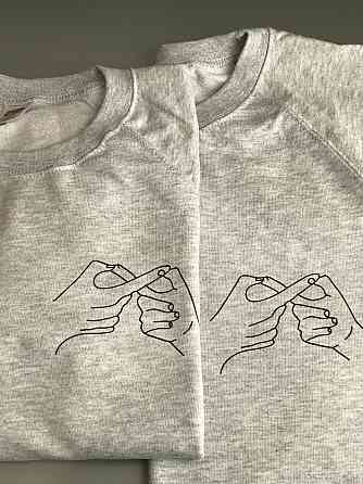 Парні толстовки для хлопця та дівчини з принтом руки — Завжди разом Чернівці