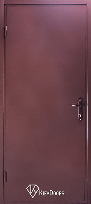 Двері Технічка Однолистовая, РАЛ 8017 зовні лист металу 1,2 мм, коробка профіль 60*40 мм 850 Київ - фото 1