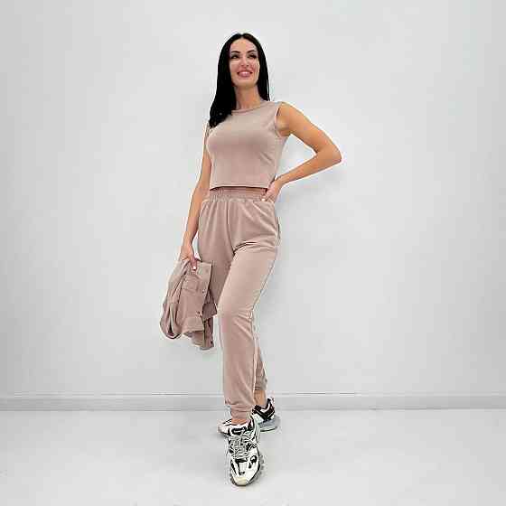 Женский трикотажный костюм тройка 