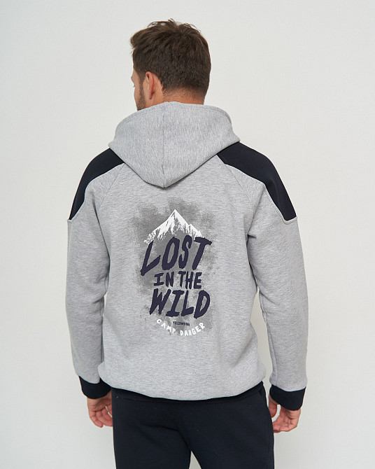 Чоловічий теплий костюм на блискавці зі штанами — Байка з начосом Tom John 93399 XL Київ - фото 2