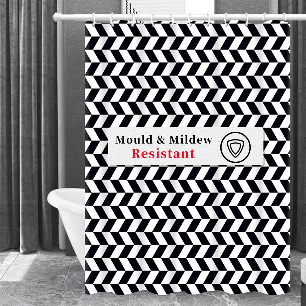 Шторка для ванны из полиэстера водонепроницаемая Bathlux 180x180 см с кольцами, занавеска для ванной комнаты Каменец-Подольский - изображение 2