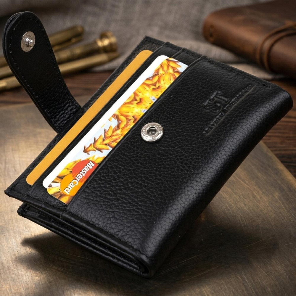 Гаманець-візитниця ST Leather 19208 Чорний Київ - фото 13