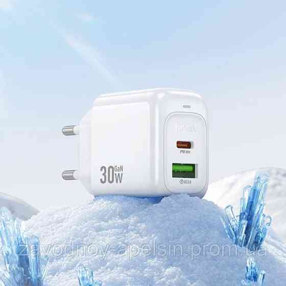 Мережевий адаптер Блок живлення 30 W USB + PD (hoco) Одеса
