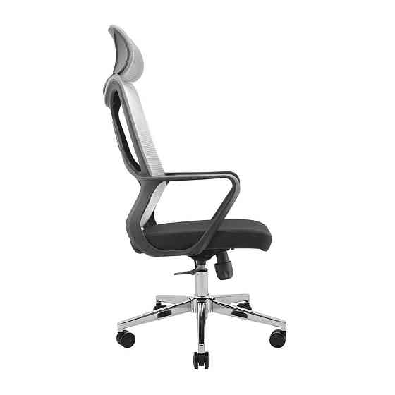 Офісне крісло керівника Monero Хром M1 Tilt Чорно-сірий Київ