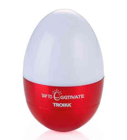 Светильник-ночник Troika Eggtivate, с датчиком вибрации, красный Ровно