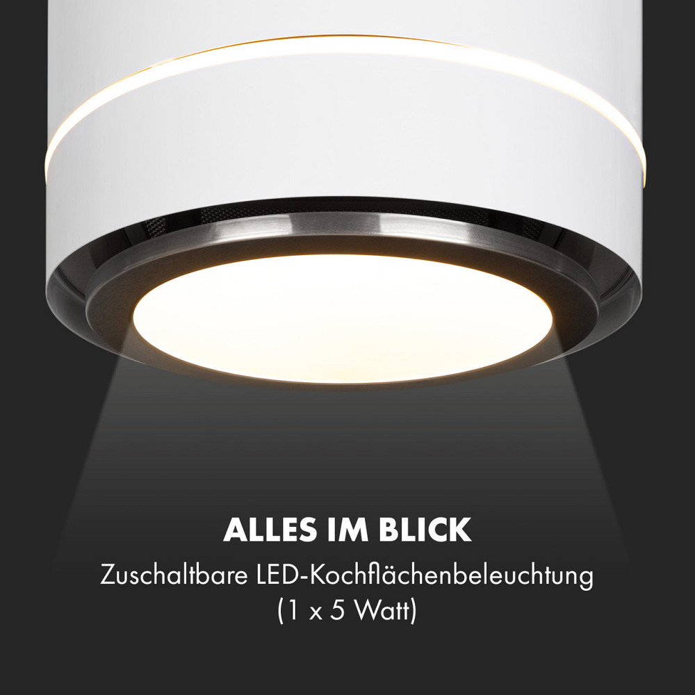 Островная вытяжка Tron Ambience Ø38см рециркуляция 540м³/ч LED белый белый (Германия, читать описание) Ровно - изображение 8