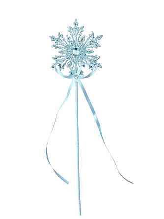 Паличка феї зі сніжинкою 43 см біло-сріблястий Київ