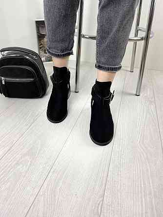 Черевики жіночі ANDNNON чорні еко-замша 37р.-23,5см 38р.-24см (1189) Коломыя