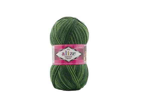 Пряжа Superwash Comfort арт.8034 5шт/уп меланж 25% полиамид 75% шерсть 100г 420м ТМ ALIZE Киев