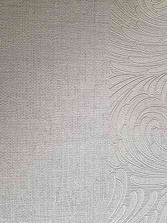 Шпалери метрові вінілові на флізеліні Grandeco Poeme однотонні структурні під тканину льон білі Київ