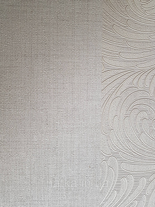 Шпалери метрові вінілові на флізеліні Grandeco Poeme однотонні структурні під тканину льон білі Київ - фото 3