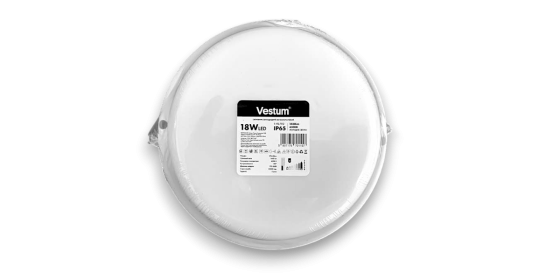 Світлодіодний світильник ЖКГ LED S 18W коло 6500K 220V Vestum 1-VS-7112 Дніпро