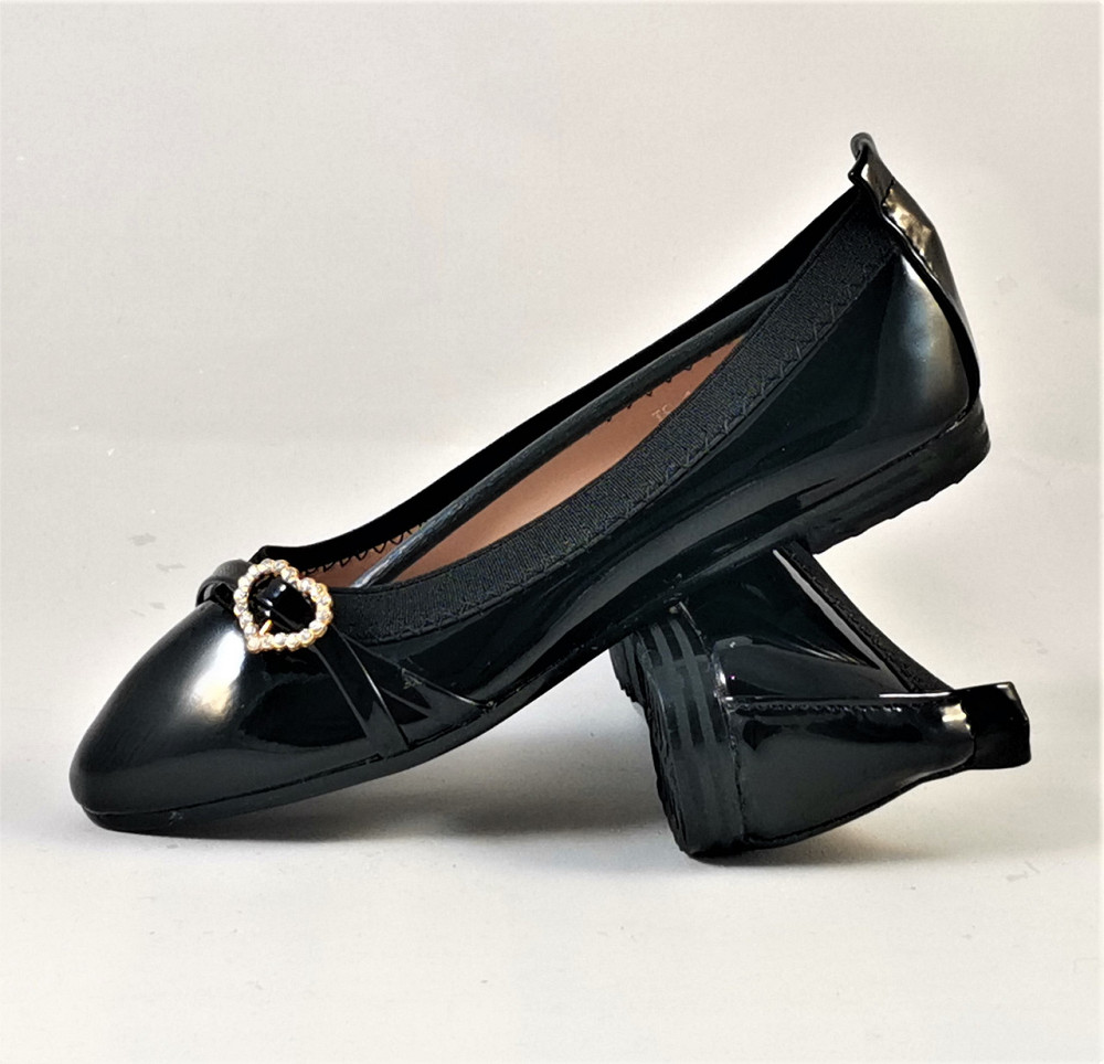 Женские Балетки Чёрные Мокасины Туфли Лаковые (размеры: 36,37,38,39,40) - 9-1 Днепр - изображение 5