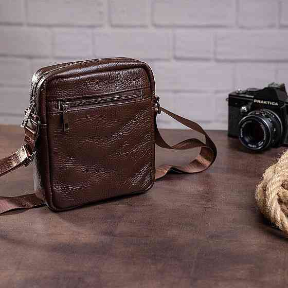 Сумка вертикальная компактная 14993 Vintage Коричневая Киев