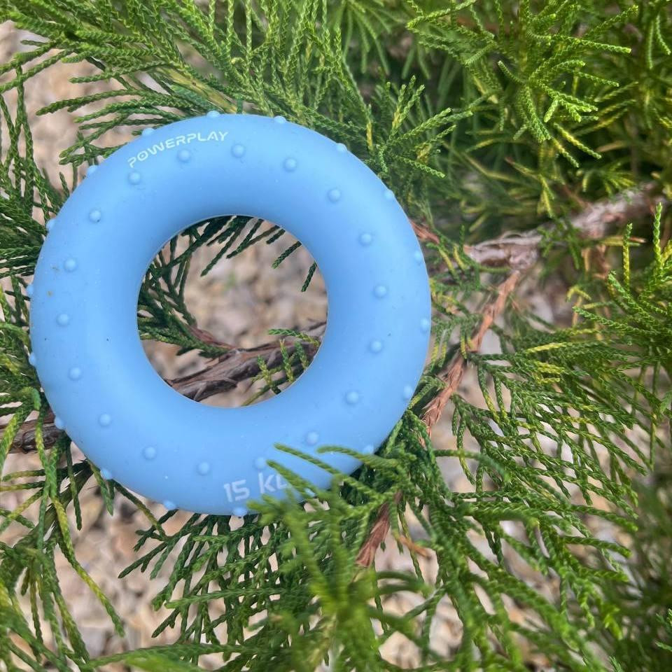 Эспандер кистевой силиконовый PowerPlay PP-4338 Hand Grip Light 15 кг. Голубой Киев - изображение 8