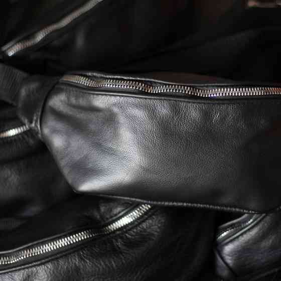 Мужская кожаная бананка, кожаная сумка бананка через плечо, мужская кожаная бананка на пояс Киев