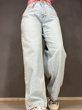 Джинсы женские I8 52452 SKATER jeans широкие бананы с высокой посадкой светло-голубые, светло-голубой, 26, 26, 75 см, 102 см Киев - изображение 17