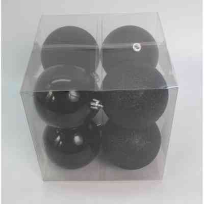 Ялинкова іграшка Novogod`ko 8 шт чорний mix 8 см (974416) Вінниця