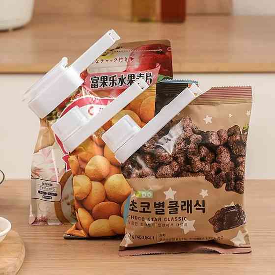 Клипса для пакетов , зажим кухонный 1 шт с клапаном Винница