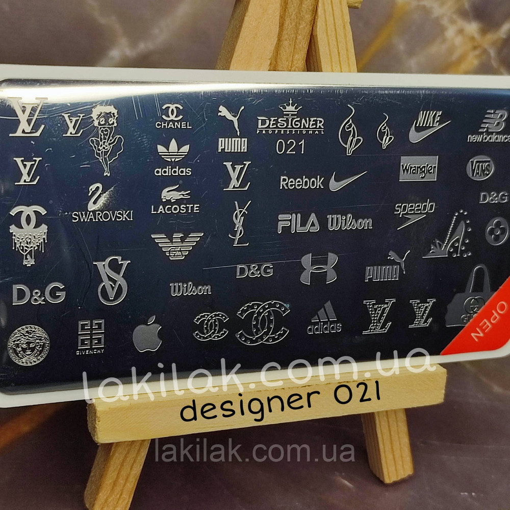 Пластина 021 для стемпінгу Designer Professional (12х6см) Херсон - фото 1