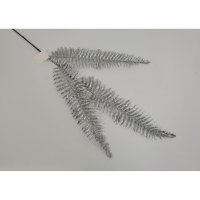 Декоративная ветвь YES! Fun Папоротник 83 см, серебро, глиттер (973872) Винница - изображение 1