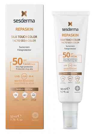 Сесдерма Солнцезащитный тональный крем для лица Sesderma Repaskin Silk Touch Color SPF 50, 50 мл Днепр