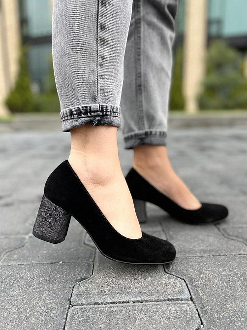 Nivelle Туфлі жіночі NIVELLE чорні замша натуральна каблук 6 см (1529/6030-6045) Коломия - фото 4