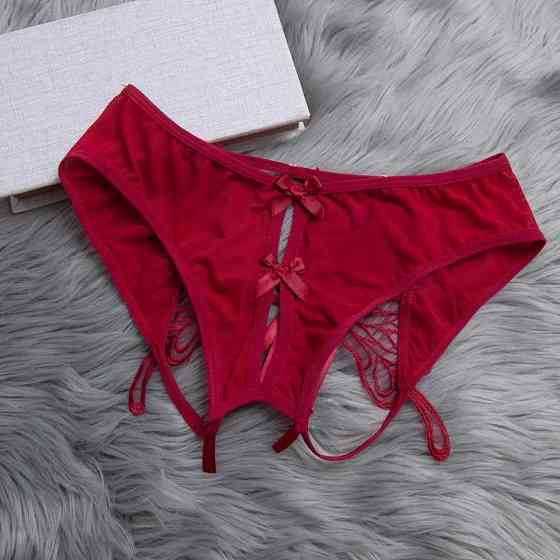 Сексуальні трусики з метеликом універсальний бордовий Київ