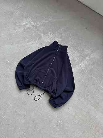 Жіноча повсякденна флісова оверсайз-зипка з кулісками двосторонній полопор фліс Синій Одеса