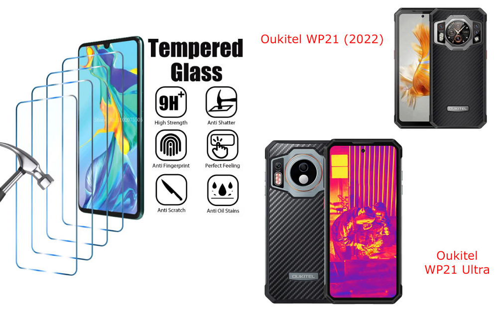 Захисне скло ArmorGlass для Oukitel WP21 (2022), WP21 Ultra – стійке до подряпин та ударів Київ - фото 1