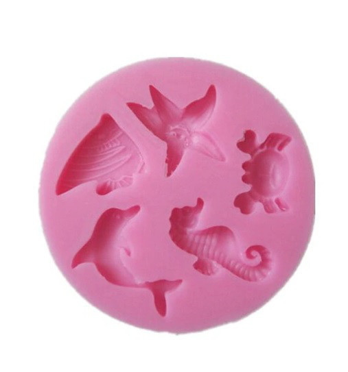 Молд силиконовый морской 58 мм розовый Киев - изображение 13