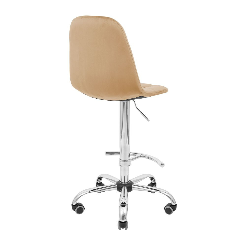 Стілець крісло барний м'який SplitDesign U Jasmine 24 Piastra Хром LT Roll Бежевий Київ - фото 4