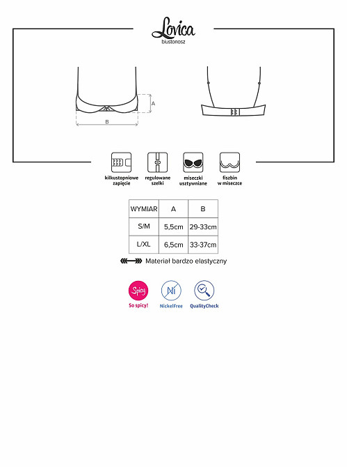 Бюстгальтер открытый Obsessive Lovica L/XL, красный Sex Aura Киев - изображение 6