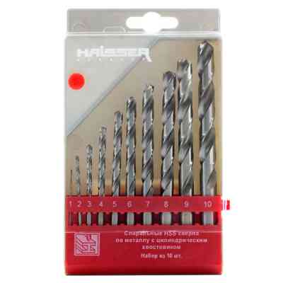 Набор сверл HAISSER по металлу HSS - (1-10)мм, 10шт (23895) Винница