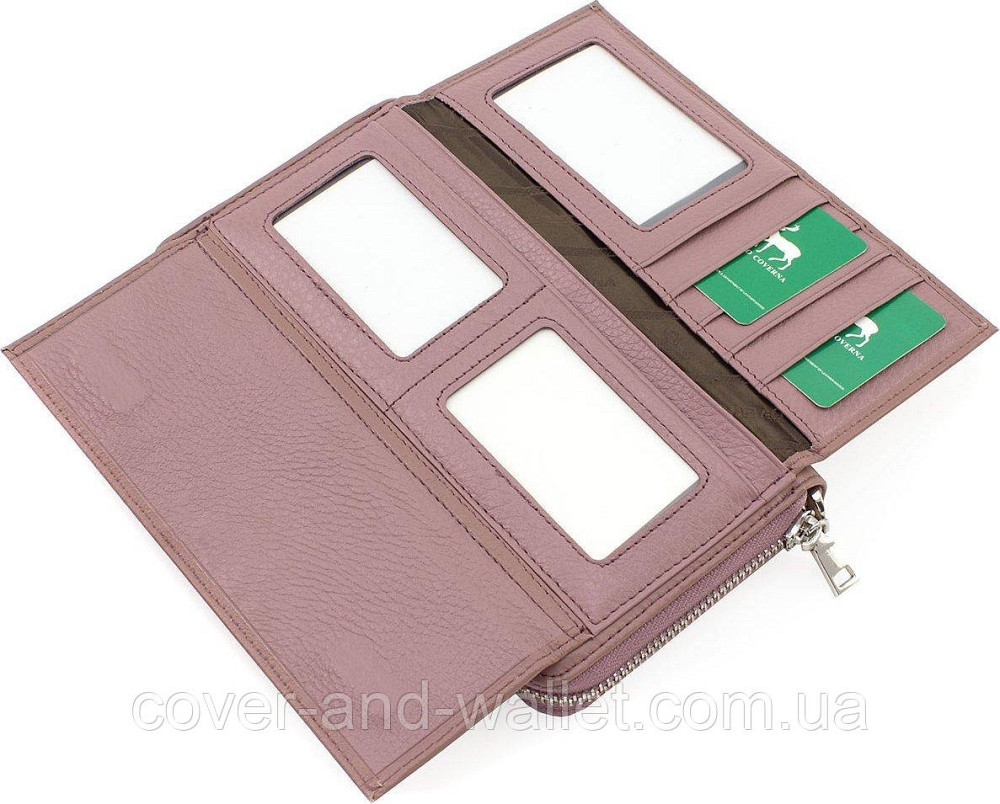 Модний жіночий гаманець-клатч з натуральної шкіри на змійці Marco Coverna MC 6052 Київ - фото 5