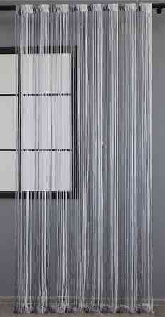 Штори-нитки "Кісея" з люрексом Сірий з білим 300х300см 1 шт (61-050) Київ