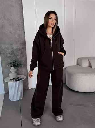 Женский теплый костюм с широкими штанами Одесса