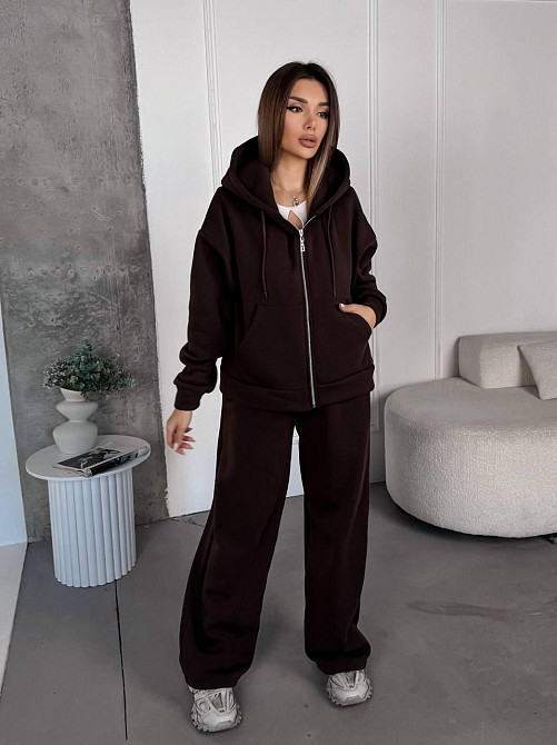 Жіночий теплий костюм з широкими штанами Одеса - фото 3