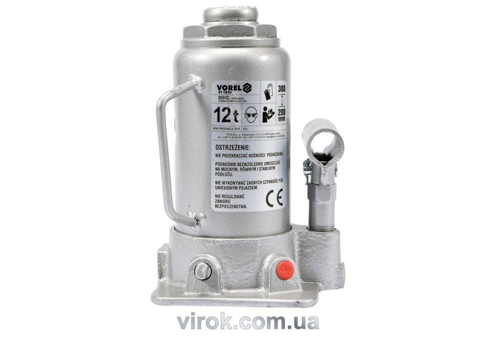 Домкрат гідравлічний cтовбцевий VOREL; F= 12 т, роб. висота- 200- 380 мм [3] Одесса - изображение 1