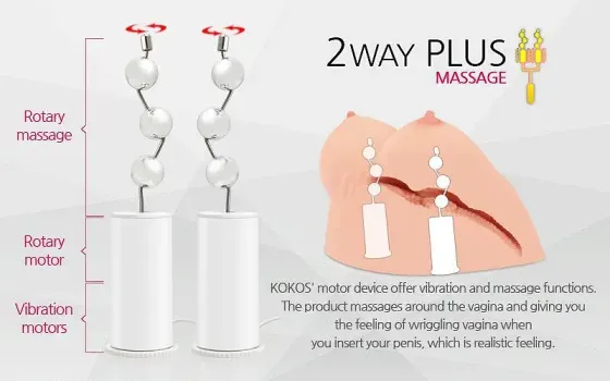 Мастурбатор Kokos Juilana Breast 2WayPlus з функцією масажу та вібрацією Львів