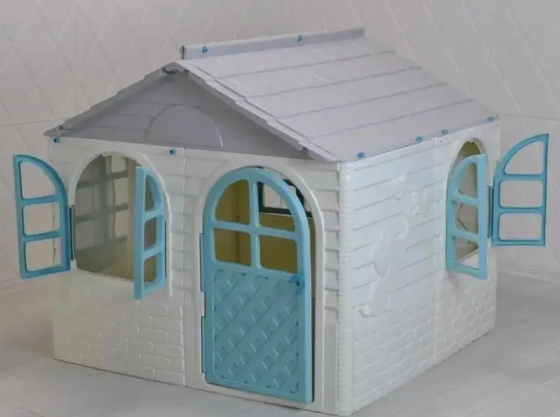 Ігровий будиночок для дітей Doloni середній 130х120х130см (Сіро-бірюзовий) Вінниця