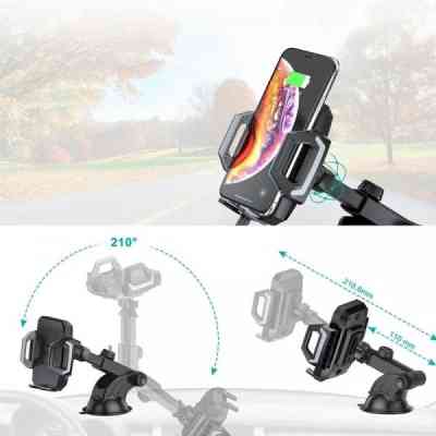 Універсальний автотримач Choetech 15W Fast Wireless Charger 4.7-7.2&quot; (T521-F-101ACBK) Вінниця