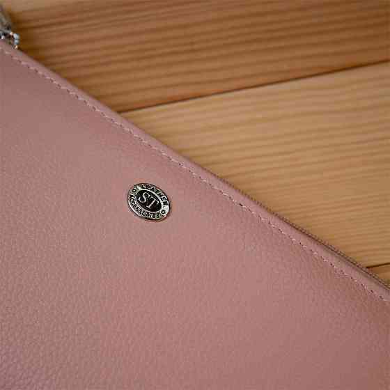 Женский кошелек из натуральной кожи Розовый (ST Leather) Киев
