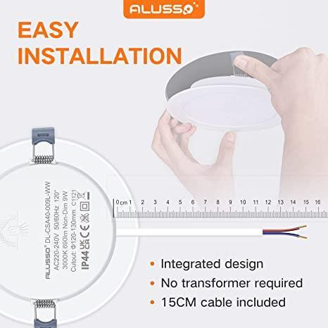 Потолочный LED-светильник Alusso 4W (98 мм), ультратонкий, врезной, IP44, белый (Круг) Киев - изображение 5
