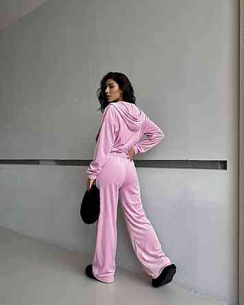 Женский повседневный трендовый велюровый костюм Одесса