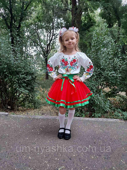 Костюм вишиванка "Розалія червона" для дівчаток 104-152 Кривий Ріг - фото 3